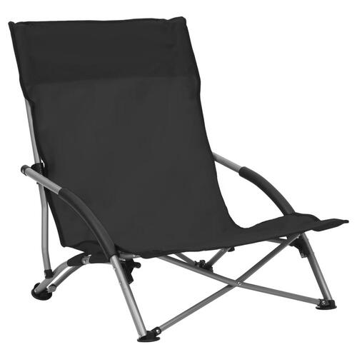 Foldbare strandstole 2 stk. stof sort