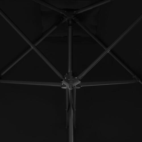Parasol med stålstang 250x250x230 cm sort