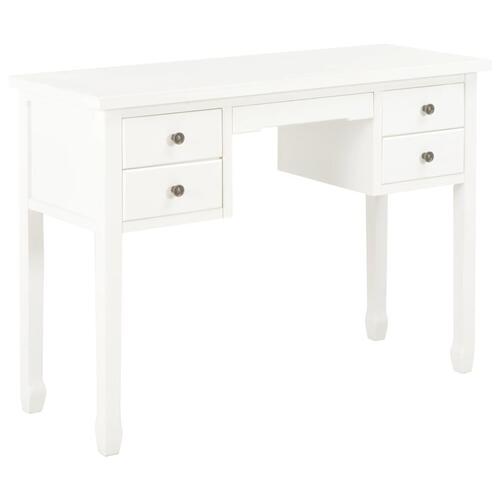 Skrivebord 110 x 40 x 80 cm massivt træ hvid