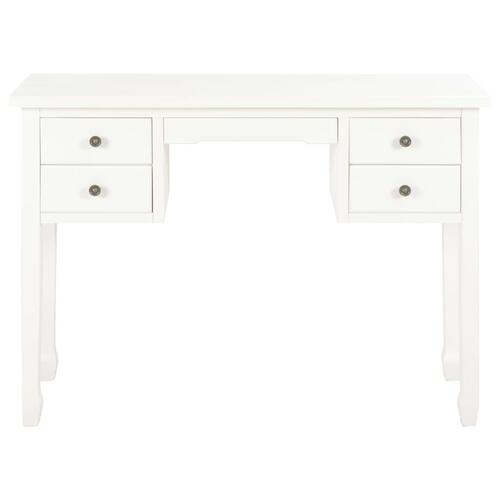 Skrivebord 110 x 40 x 80 cm massivt træ hvid