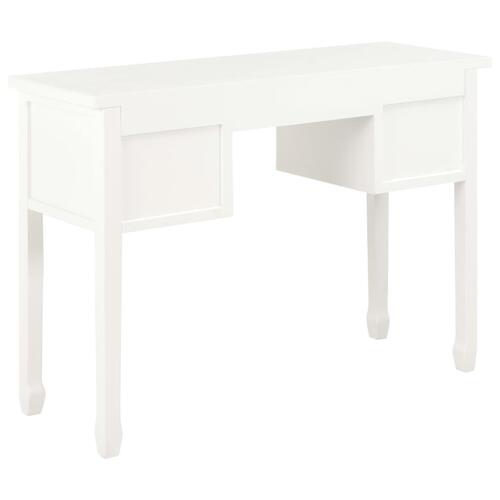 Skrivebord 110 x 40 x 80 cm massivt træ hvid