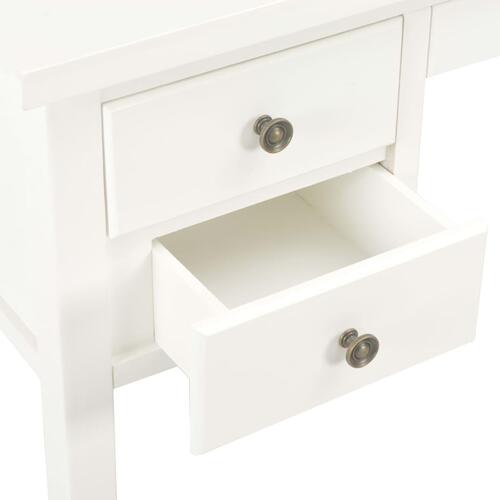 Skrivebord 110 x 40 x 80 cm massivt træ hvid