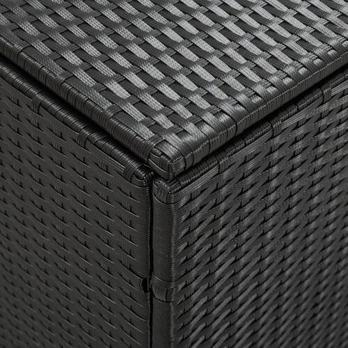 Opbevaringskasse til haven 180x90x70 cm polyrattan sort (OUTLET B)