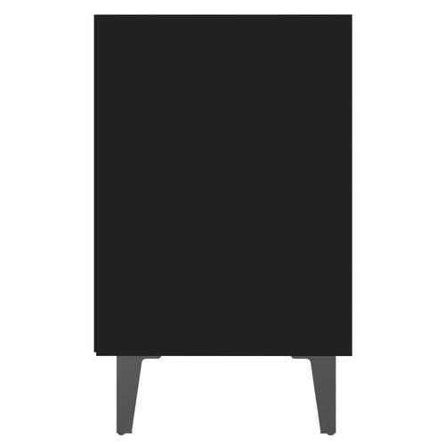 Sengebord med metalben 40x30x50 cm sort