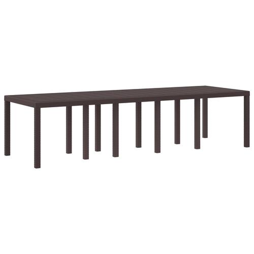 11 Stykker Have Spisebord Sæt med Puder Brun Poly Rattan, Have Bord Brun 150x100x73 cm Poly Rattan, Have Stole med Puder 2 stk Brun Poly Rattan, Have Stole med Puder 4 stk Brun Poly Rattan