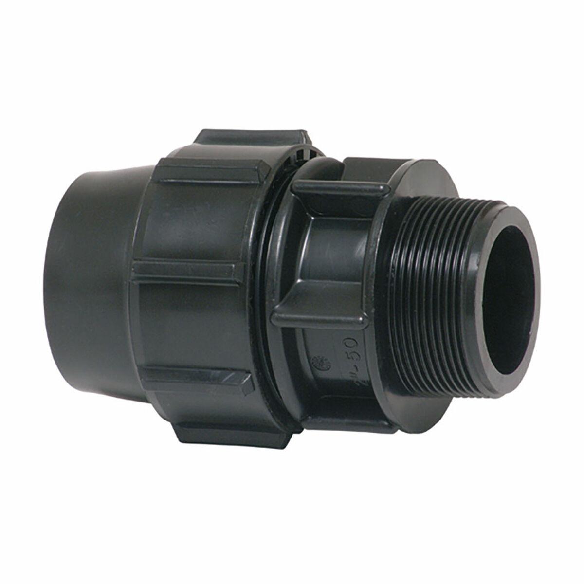 Plasson stik - hanstik 32 mm x 1″ i polypropylen