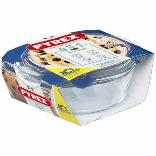 Gryde Med Låg Pyrex 1,4 L Hvid Gennemsigtig