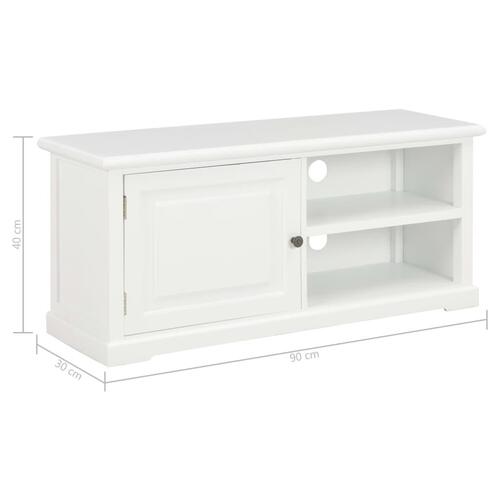 Tv-skab 90 x 30 x 40 cm træ hvid