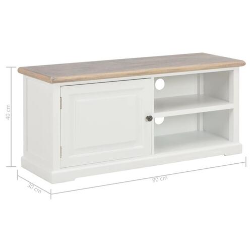 Tv-skab 90 x 30 x 40 cm træ hvid