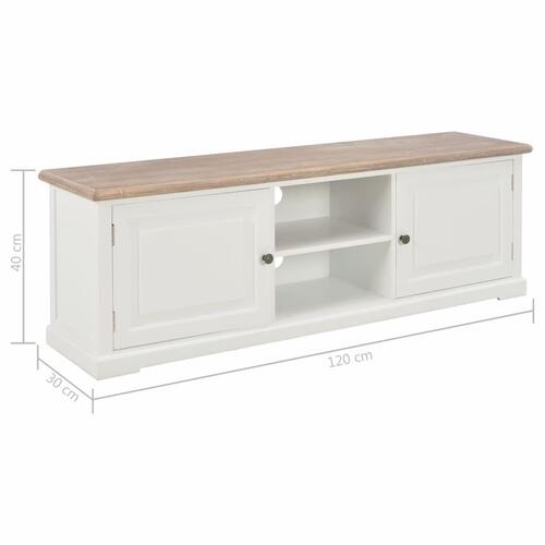 Tv-skab 120 x 30 x 40 cm træ hvid