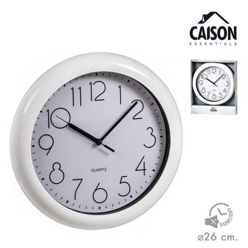 Caison vægur - klassisk rundt ur, 26 cm, stille quartz