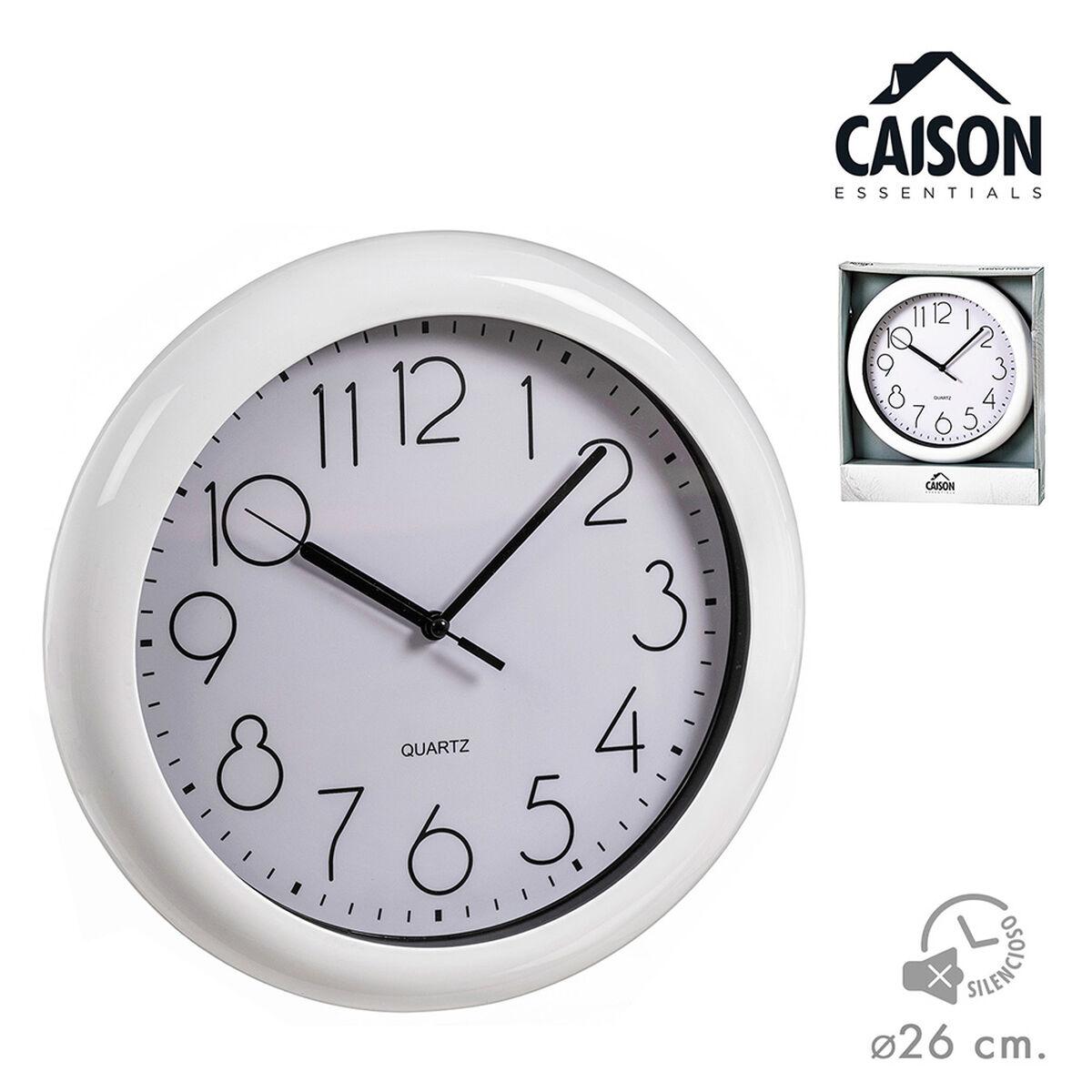 Caison vægur - klassisk rundt ur, 26 cm, stille quartz