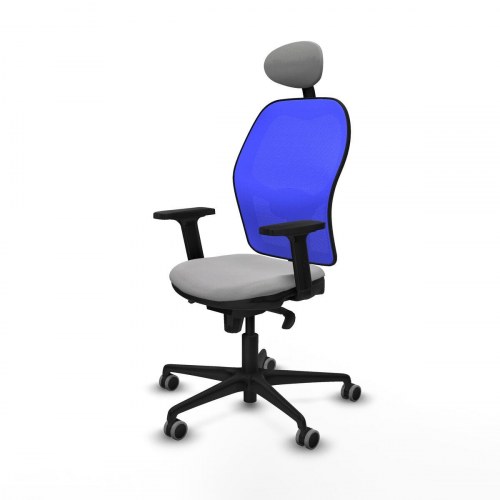 Kontorstol 2D036G1 - lysegrå, åndbar mesh og armlæn