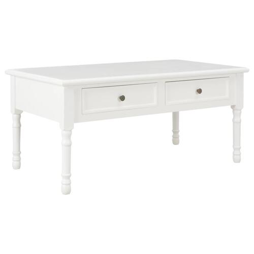 Sofabord 100 x 55 x 45 cm træ hvid