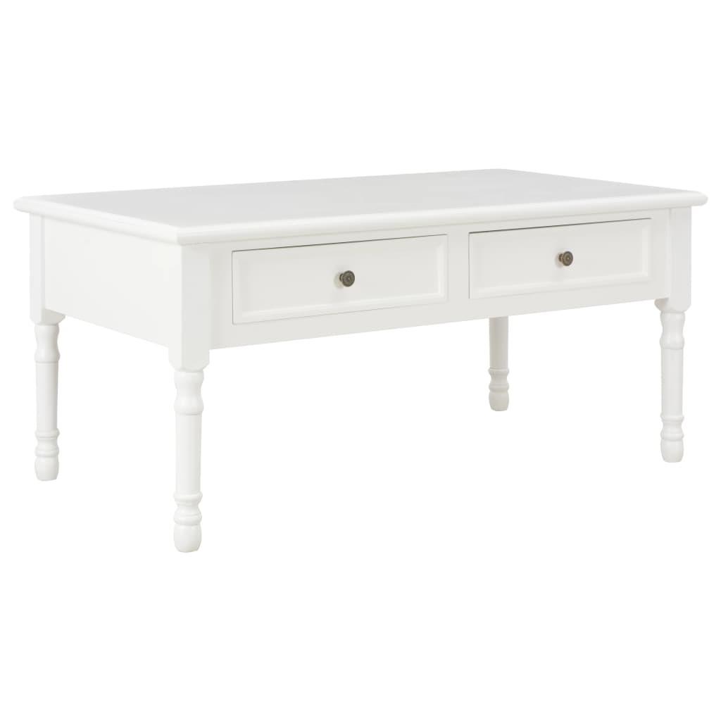 Sofabord 100 x 55 x 45 cm træ hvid