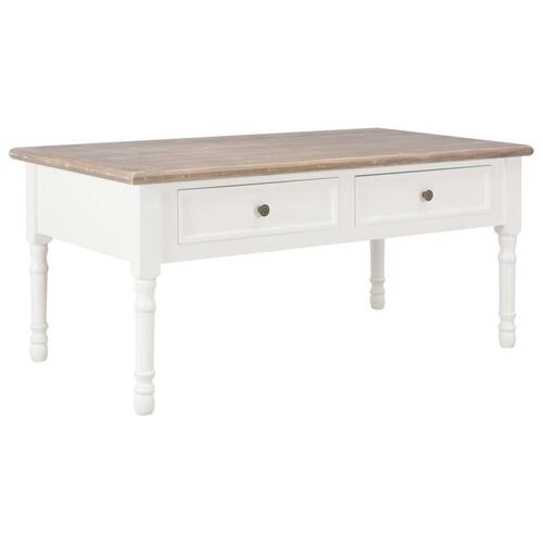 Sofabord 100 x 55 x 45 cm træ hvid