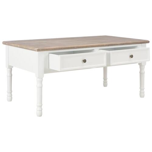 Sofabord 100 x 55 x 45 cm træ hvid