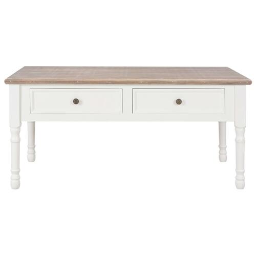 Sofabord 100 x 55 x 45 cm træ hvid