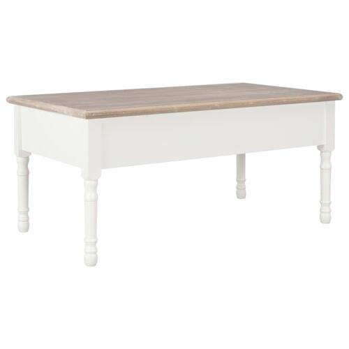 Sofabord 100 x 55 x 45 cm træ hvid