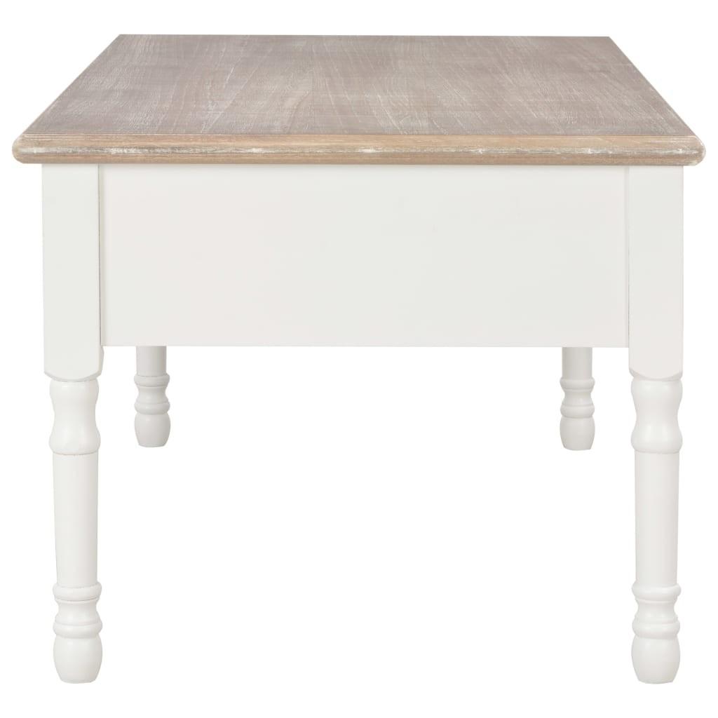 Sofabord 100 x 55 x 45 cm træ hvid