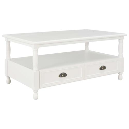 Sofabord 100 x 55 x 45 cm træ hvid