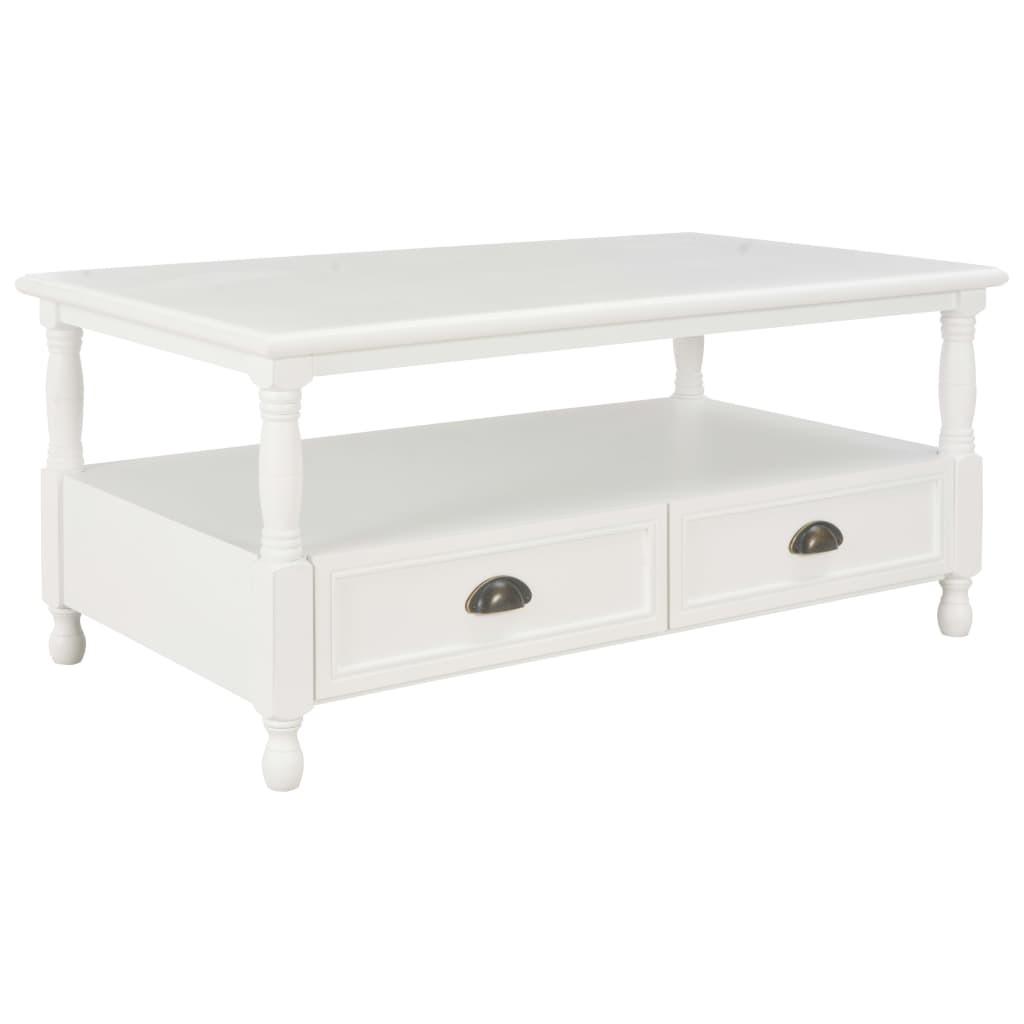 Sofabord 100 x 55 x 45 cm træ hvid
