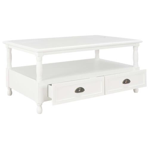 Sofabord 100 x 55 x 45 cm træ hvid