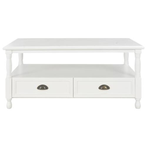 Sofabord 100 x 55 x 45 cm træ hvid