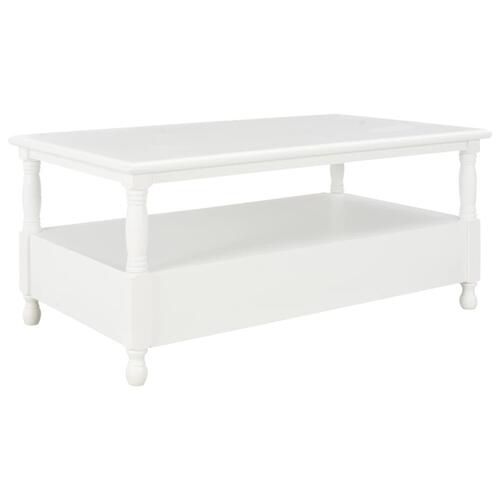 Sofabord 100 x 55 x 45 cm træ hvid