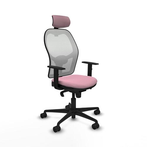 1D036N2 kontorstol med nakkestøtte - pink
