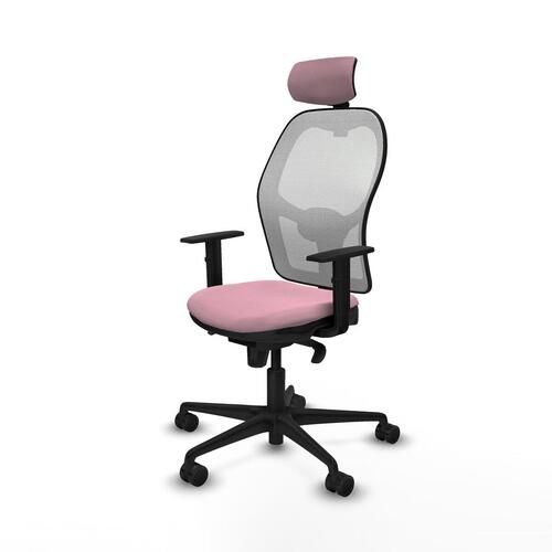 1D036N2 kontorstol med nakkestøtte - pink