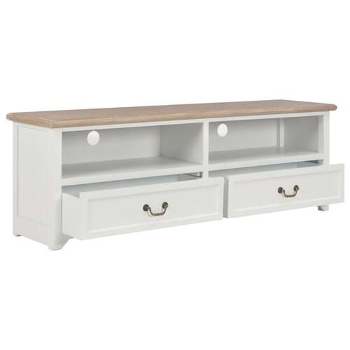 Tv-skab 120x30x40 cm træ hvid