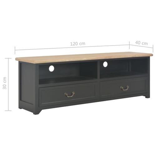 Tv-skab 120x30x40 cm træ sort