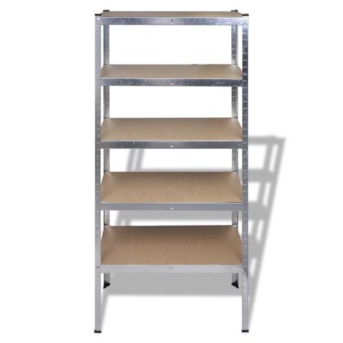 Hylde opbevaring 90x40x180 cm 5-pack