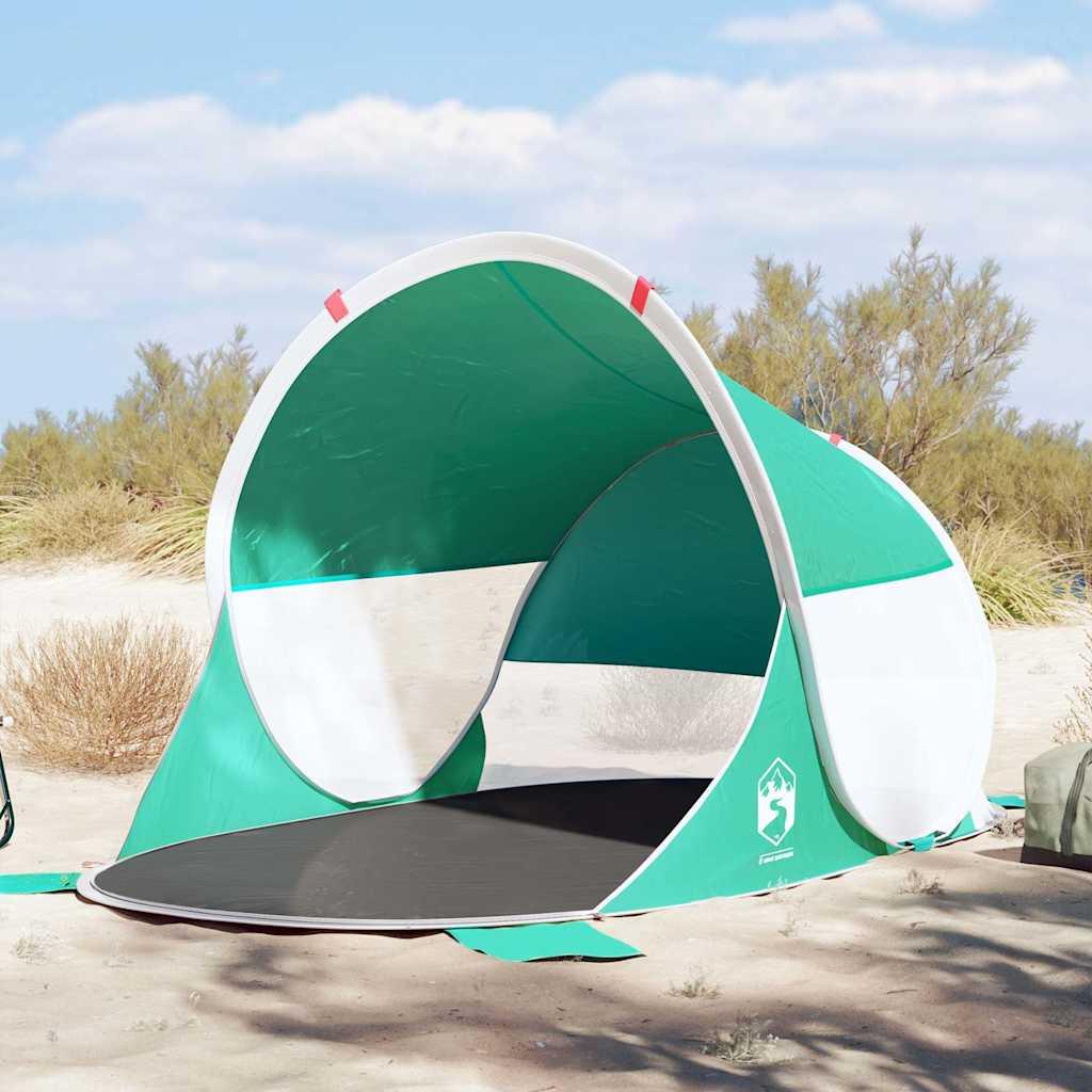 Strandtelt pop-up vandafvisende havgrøn