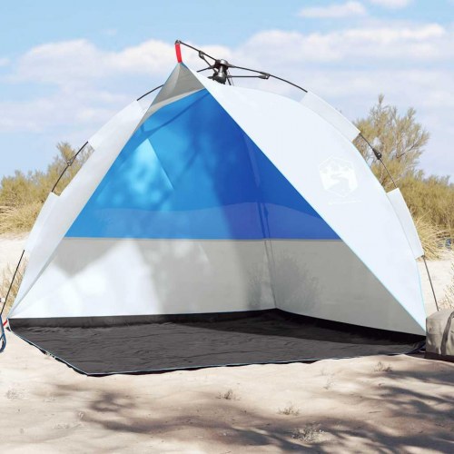 Strandtelt vandafvisende med quick-release - azurblå