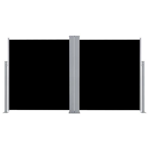 Sammenrullelig sidemarkise 140 x 600 cm sort (OUTLET A)