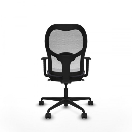 1D036N0 kontorstol - mørkegrå, åndbar netryg