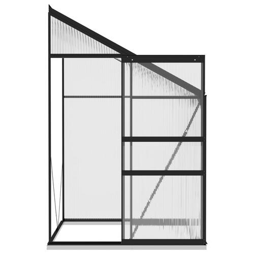 Drivhus 2,7 m² aluminium antracitgrå
