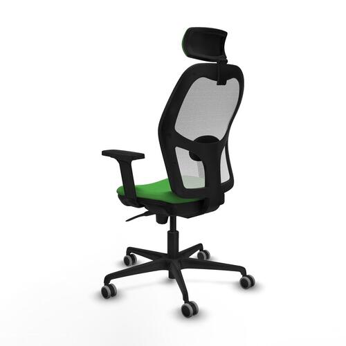 Kontorstol 2D036G2 med nakkestøtte - grøn