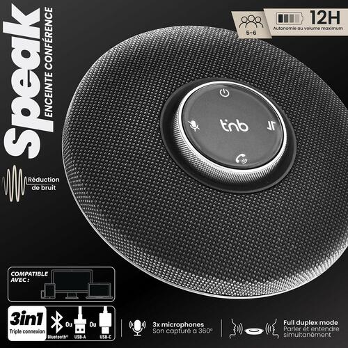Transportable Bluetooth-højttalere T'NB CFSPEAKERBT Sort
