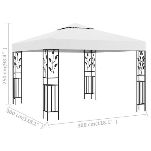Pavillon 3x3 m 180 g/m² hvid