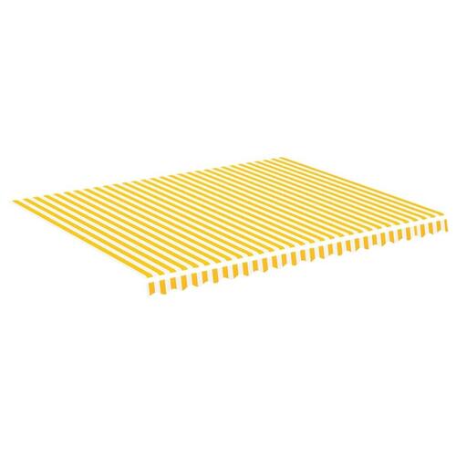 Udskiftningsdug til markise 4,5x3,5 m gul og hvid