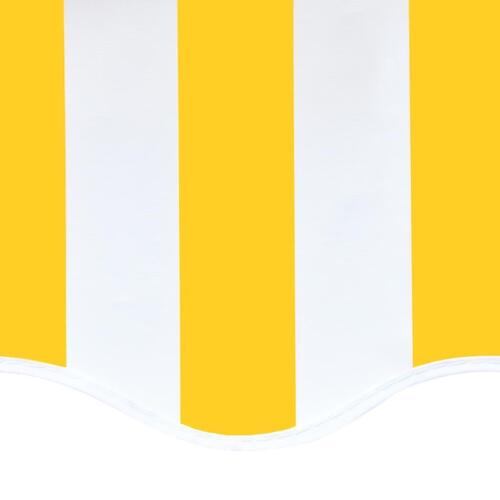 Udskiftningsdug til markise 4,5x3,5 m gul og hvid