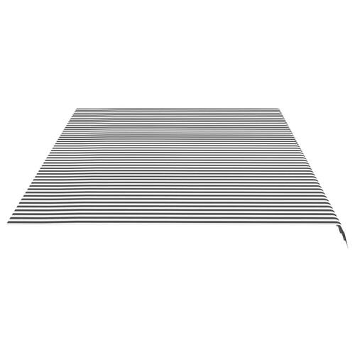 Markisedug 6x3,5 m antracitgrå og hvid