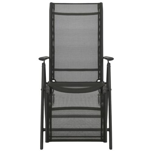 Positionsstole 2 stk. textilene og aluminium sort