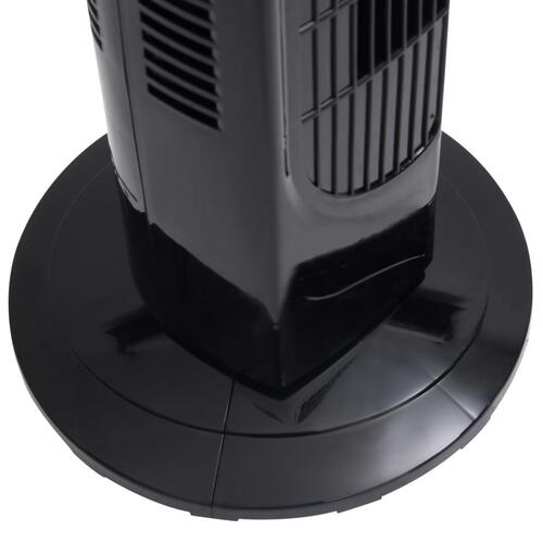 Tårnventilator med fjernbetjening og timer Φ24x80 cm sort