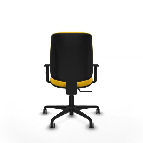 Kontorstol B1D036G - gul med armlæn