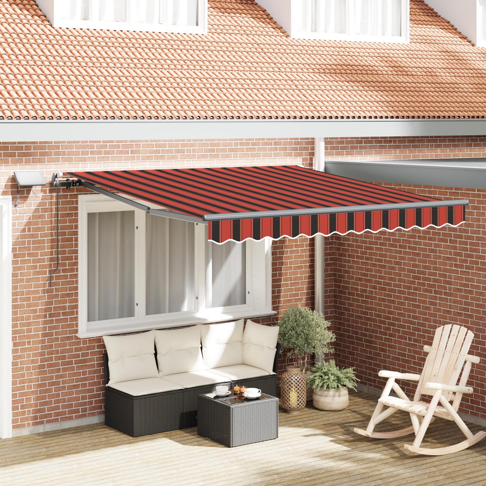 Udtrækkelig Markise Orange Og Brun 300 X 250 Cm Stof