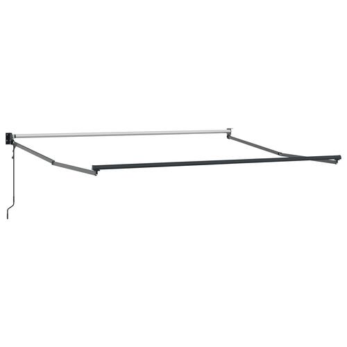 Automatisk Udtækkelig Markise Sort 300x250 cm&& Markise Erstatningsstof til 3x2.5 m Ramme Sort
